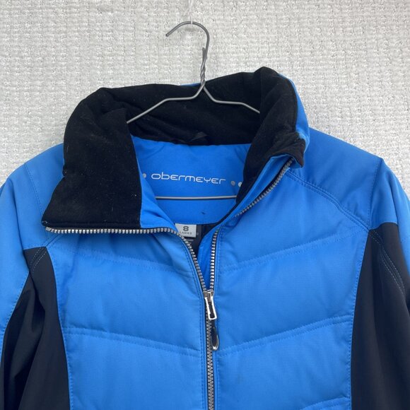 Obermeyer Circuit Down Ski Jacket Women’s Sz 8 Blue Winter Snowboarding Coat ** - Picture 2 of 16
